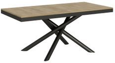 Table extensible design avec pieds arrondis entrelacés anthracite Zeus evolution