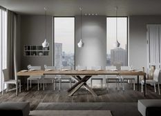 Table extensible design pieds entrelacés 4 couleurs Artemis