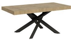 Table extensible design avec pieds entrelacés anthracite Artemis