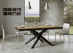 Table extensible design pieds entrelacés anthracite Artemis evolution