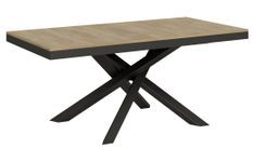 Table extensible design avec pieds entrelacés anthracite Artemis evolution