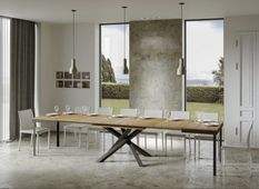 Table extensible design pieds entrelacés anthracite Artemis evolution