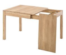 Table extensible en bois de chêne massif Marko 85 à 125 cm