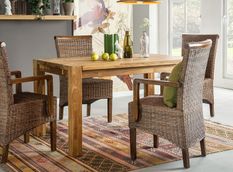 Table extensible en bois de chêne massif Ritza 180 à 230 cm