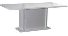Table extensible avec éclairage à Led bois laqué blanc Kala 180/225 cm