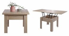 Table extensible rectangle 70 à 140 cm bois clair Jona