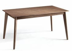 Table extensible rectangulaire bois plaqué noyer Koza 150-200 cm