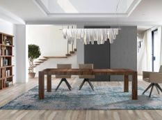 Table extensible rectangulaire Koza 160/210/260 cm - Noyer moderne