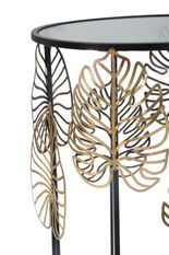 Table foglie glam coppia cm ø 38x55-33x50