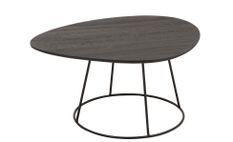 Table gigogne ovale bois massif marron Gopa L 69 cm