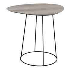 Table gigogne ovale bois naturel Gadrel L 60 cm