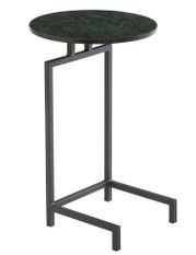 Table gigogne rond marbre vert noir Olga D 41 cm