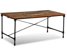 Table industrielle bois recomposé Vintale 180 cm