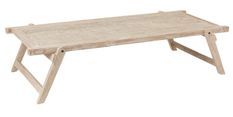 Table lit militaire bois recyclé blanc délavé Liroy L 181 cm