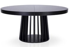 Table ovale extensible bois noir Ritchi 150/300 cm