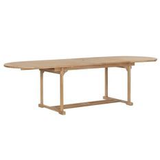 Table ovale extensible teck massif clair Endel 180-280 cm