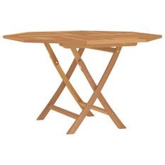 Table pliable de jardin 120x120x75 cm bois massif de teck