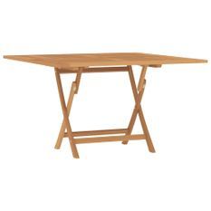 Table pliable de jardin 120x120x75 cm bois massif de teck