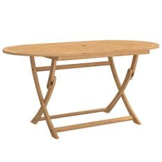 Table pliable de jardin 160x85x75 cm bois d'acacia solide