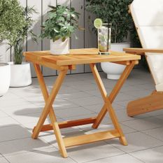 Table pliable de jardin 50x50x50 cm bois d'acacia solide