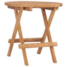 Table pliable de jardin 50x50x50 cm Bois de teck solide 2