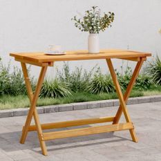 Table pliable de jardin 90x52,5x65 cm bois d'acacia solide