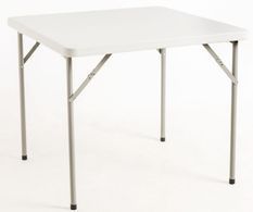 Table pliante carrée blanche Utika 87x87 cm
