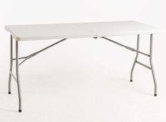 Table pliante rectangulaire blanche Utika 153x70 cm