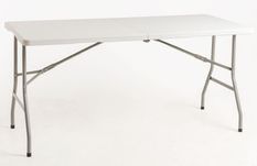 Table pliante rectangulaire blanche Utika 180x75 cm