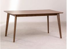 Table rectangulaire bois d'hévéa marron Kise 150 cm
