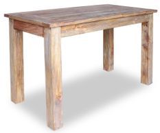 Table rectangulaire bois massif de récupération Sofian 120 cm