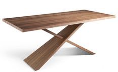 Table rectangulaire bois plaqué noyer Koza 200 cm