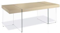 Table rectangulaire design Crème Cubique