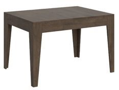 Table rectangulaire extensible 4 à 6 personnes 120/180 cm bois foncé Kina