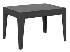 Table rectangulaire extensible 4 à 6 personnes 120/180 cm bois gris foncé Kina