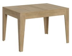 Table rectangulaire extensible 4 à 6 personnes 120/180 cm chêne naturel Kina