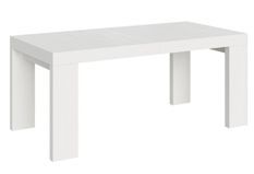 Table rectangulaire extensible 160 à 264 cm blanche Ribo