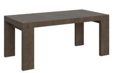 Table rectangulaire extensible 160 à 264 cm bois foncé Ribo