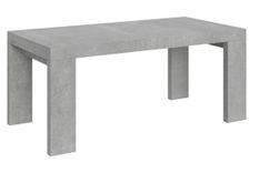 Table rectangulaire extensible 160 à 264 cm gris béton Ribo