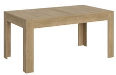 Table rectangulaire extensible 4 à 10 personnes 160 à 220 cm bois clair Tipi