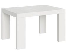 Table rectangulaire extensible 4 à 10 personnes L 130 à 234 cm frêne blanc Ribo