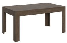 Table rectangulaire extensible 4 à 10 personnes L 160 à 220 cm bois foncé Tipi