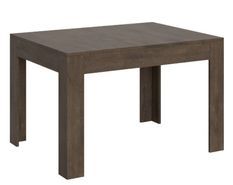 Table rectangulaire extensible 4 à 6 personnes 120 à 180 cm bois foncé Tipi