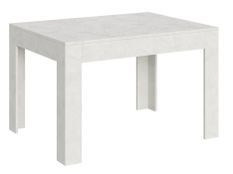 Table rectangulaire extensible 4 à 6 personnes 120 à 180 cm cendre blanche Tipi