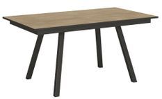 Table rectangulaire extensible 4 à 6 personnes L 120 à 180 cm bois clair et métal anthracite Miry