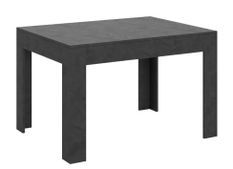 Table rectangulaire extensible 4 à 6 personnes L 120 à 180 cm anthracite spatulé Tipi