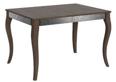 Table rectangulaire extensible 6 à 10 personnes L 120 à 224 cm bois foncé et métal gris Odeza