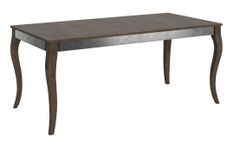 Table rectangulaire extensible 6 à 12 personnes L 160 à 264 cm bois foncé et métal gris Odeza