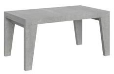Table rectangulaire extensible 6 à 12 personnes L 160 à 264 cm gris béton Naxo