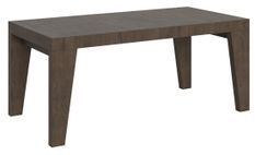Table rectangulaire extensible 8 à 14 personnes L 180 à 284 cm bois foncé Naxo
